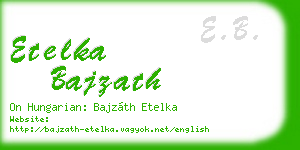 etelka bajzath business card